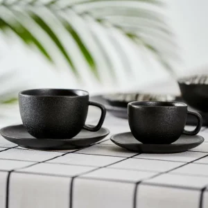 CASA MAGMA Taza Y Plato Tacita 11 CL Negro> Tazas