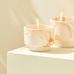 CASA MARBLE Vela De Exterior Blanco, Naranja> Velas Para Exterior