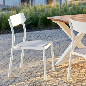 CASA MAVAS Silla Apilable Blanco> Sillas De Jardín