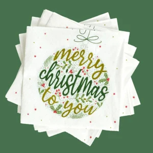 CASA MERRY TO YOU Paquete De 20 Servilletas Verde> Servilletas