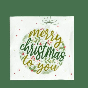 CASA MERRY TO YOU Paquete De 20 Servilletas Verde> Servilletas