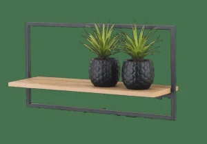 CASA MIX&MATCH Estantería De Pared Negro, Natural> Estanterías