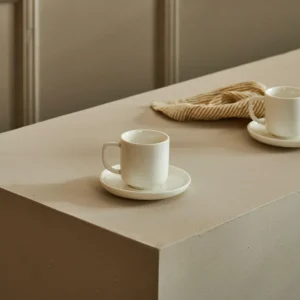 CASA MOON Taza Y Plato 9 CL Blanco> Tazas