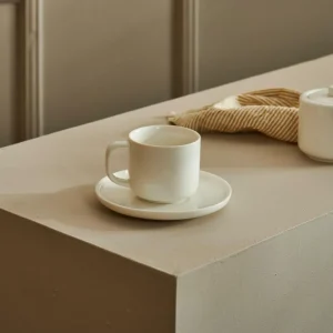 CASA MOON Taza Y Plato 20 CL Blanco> Tazas