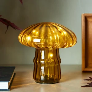 CASA MUSHRO Lámpara Decorativa Amarillo> Otoño | Lamparas De Mesa