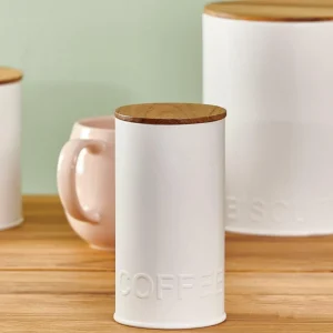 CASA NAGINI Caja Cápsulas De Café Blanco, Natural> Accesorios De Café | Latas
