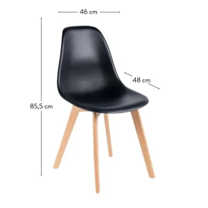 CASA NEW MATS Silla De Comedor Negro> Sillas De Comedor
