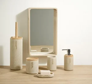 CASA NEW RESIN Vaso Natural> Accesorios De Tocador