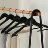 CASA NEW WOOD Perchas Juego De 5 Negro> Perchas