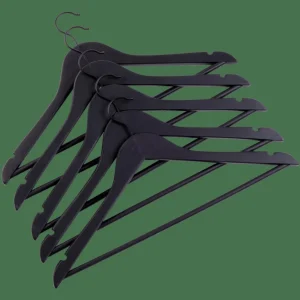 CASA NEW WOOD Perchas Juego De 5 Negro> Perchas