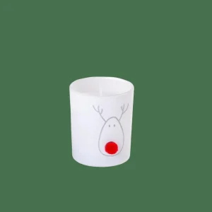 CASA NOSE Vela En Vaso Blanco, Rojo, Dorado> Velas