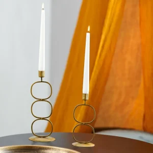 CASA OVAL Portavelas Dorado> Candelabros