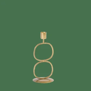 CASA OVAL Portavelas Dorado> Candelabros