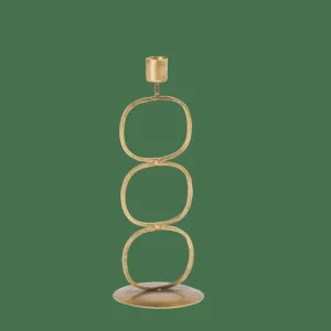 CASA OVAL Portavelas Dorado> Candelabros