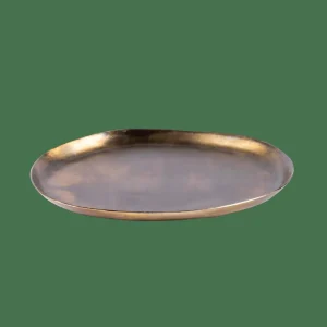 CASA OVALS Bandeja Para Presentar Dorado> Fuentes Decorativas