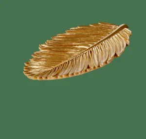 CASA PALM Hoja Decorativa Dorado> Fuentes Decorativas