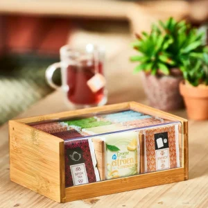 CASA PANDA Caja Para Té 6 Compart. Transparente, Natural> Accesorios De Té