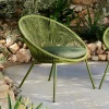 CASA PAPAYO Silla Lounge Con Cojín Verde> Sillas Lounge