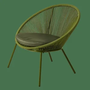 CASA PAPAYO Silla Lounge Con Cojín Verde> Sillas Lounge