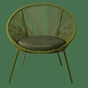 CASA PAPAYO Silla Lounge Con Cojín Verde> Sillas Lounge