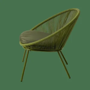 CASA PAPAYO Silla Lounge Con Cojín Verde> Sillas Lounge