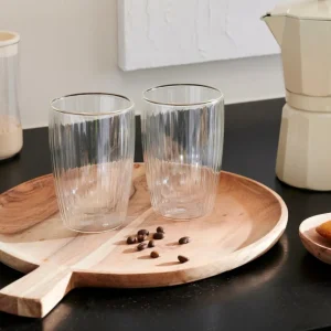 CASA PAUSA Vaso De Doble Pared Juego De 2 35 CL Transparente> Vasos Para Café | Vasos Para Té