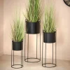 CASA PLUTO Macetero Negro> Soportes Para Plantas