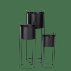 CASA PLUTO Macetero Negro> Soportes Para Plantas