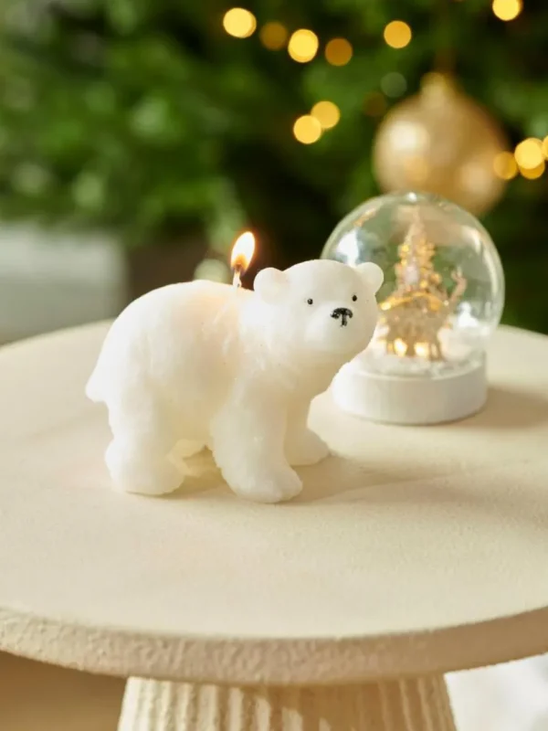 CASA POLA Vela Oso Polar Blanco> Velas