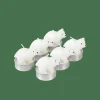 CASA POLA Velas Peq Oso Polar Juego De 6 Blanco> Soprortes Para Velitas