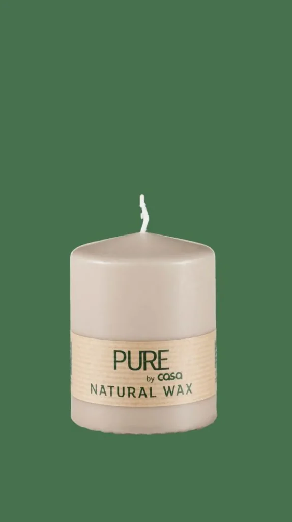 CASA PURE Vela Cilíndrica Gris> Velas