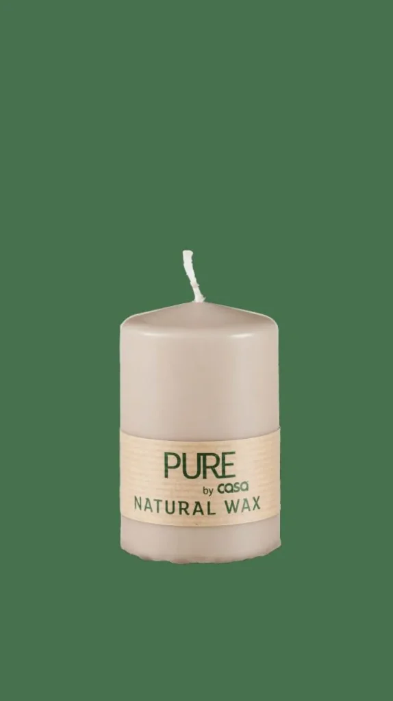 CASA PURE Vela Cilíndrica Gris> Velas