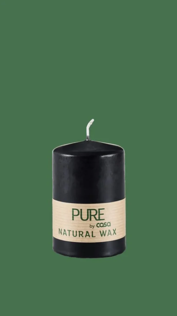 CASA PURE Vela Cilíndrica Negro> Velas