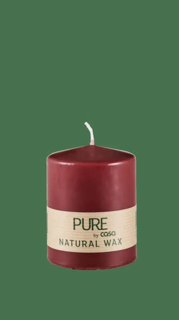 CASA PURE Vela Cilíndrica Rojo Oscuro> Velas