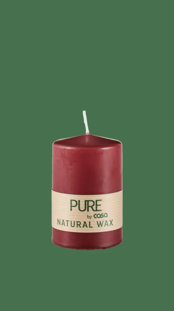 CASA PURE Vela Cilíndrica Rojo Oscuro> Velas
