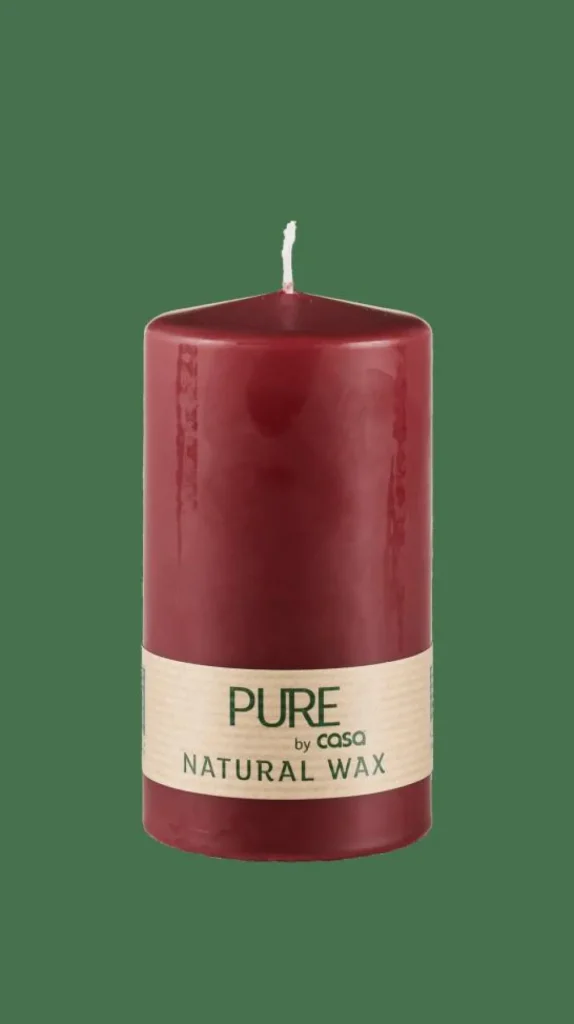 CASA PURE Vela Cilíndrica Rojo Oscuro> Velas