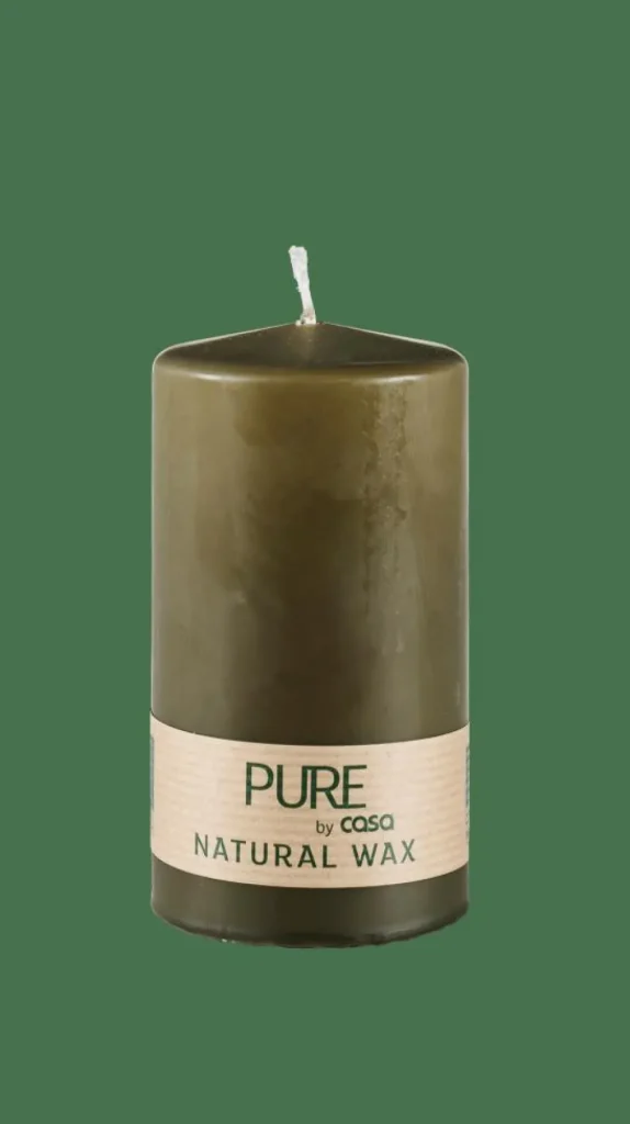 CASA PURE Vela Cilíndrica Verde> Velas
