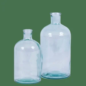 CASA RETRO Florero Botella Transparente> Floreros