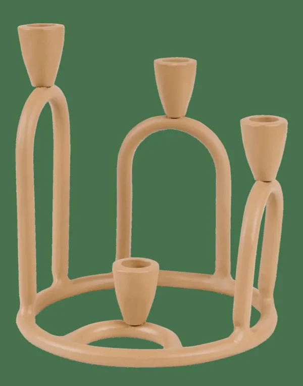 CASA RINGS Candelabro Para 4 Velas Marrón Claro> Candelabros