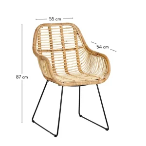 CASA ROTAN Silla De Comedor Natural> Sillas De Comedor