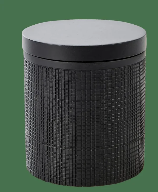 CASA SAMOURAI Soporte De Algodones Con Tapa Negro> Accesorios De Tocador