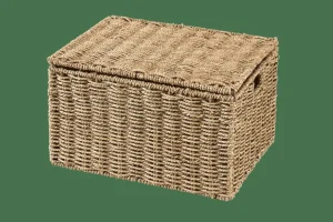 CASA SEAGRASS Cesta Almacenaje L Con Tapa Natural> Cestas De Almacenaje