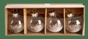 CASA SNOW Tarjeteros Juego De 4 Transparente> Identificadores De Mesa