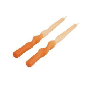 CASA SPIRAL Vela Candelabro Naranja> Velas