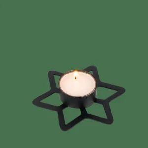 CASA STAR Soporte Para Vela Pequeña Negro> Soprortes Para Velitas