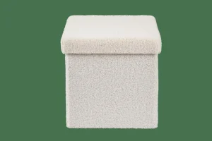 CASA STOR Puf Plegable Función Almac. Blanco> Kids | Pufs De Almacenaje