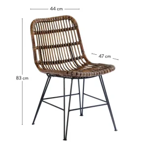 CASA SUMATRA Silla De Comedor Negro, Marrón> Sillas De Comedor