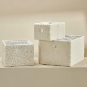 CASA TEDDY Cesta Plegable Blanco Apagado> Cajas De Almacenamiento