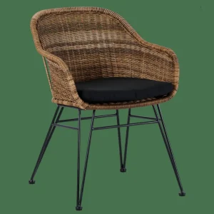 CASA VIENNA Silla Comedor Negro, Natural> Sillas De Comedor | Sillas De Jardín