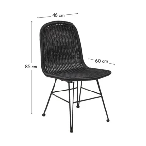 CASA VIENNA Silla De Comedor Negro> Sillas De Comedor | Sillas De Jardín